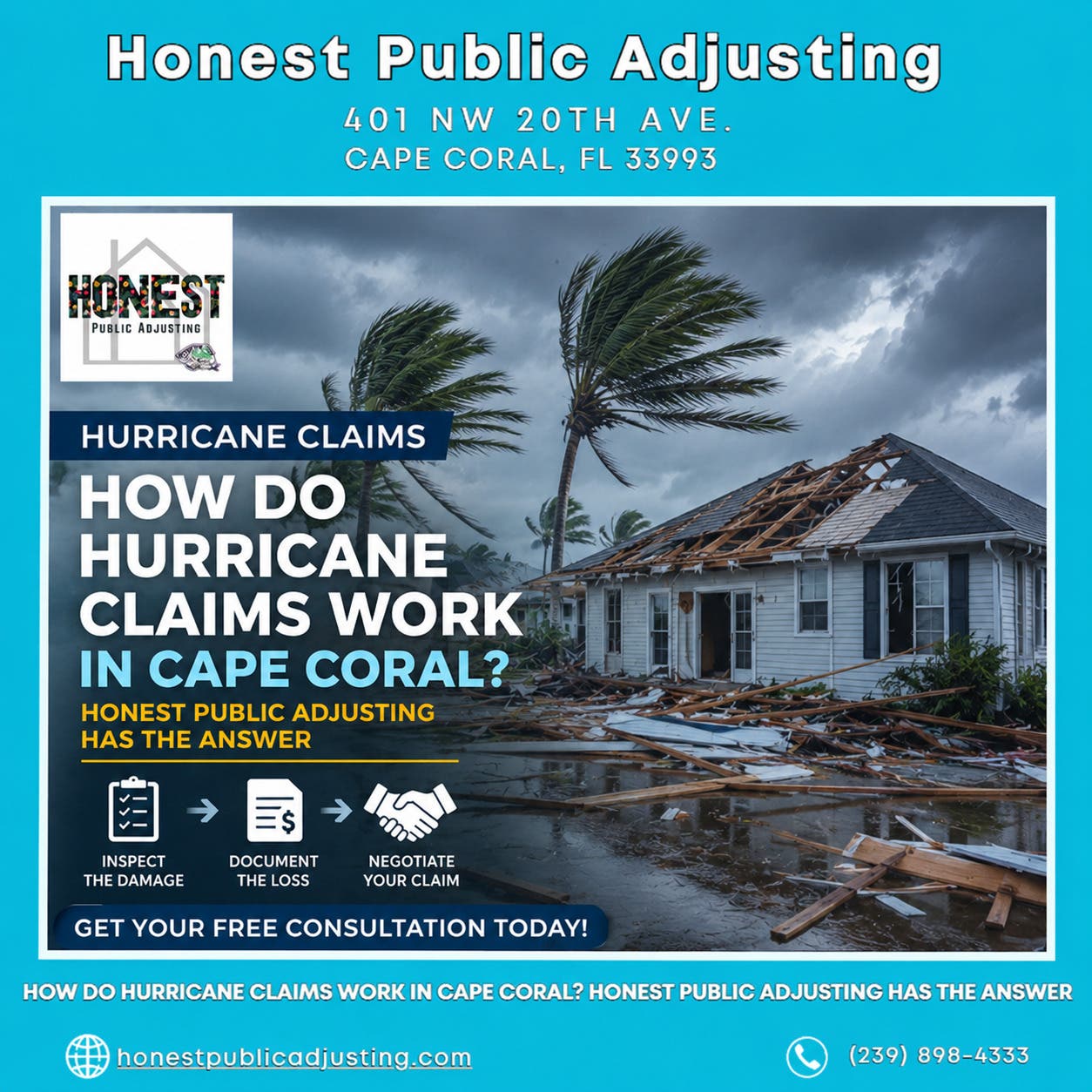 How Do Hurricane Claims Work in Cape Coral? Honest Public Adjusting Has the Answer