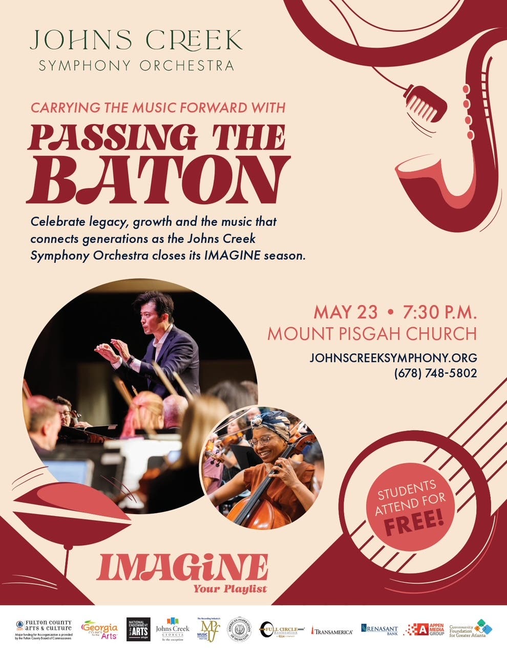 Johns Creek Symphony Orchestra Presents IMAGINE: Passing the Baton