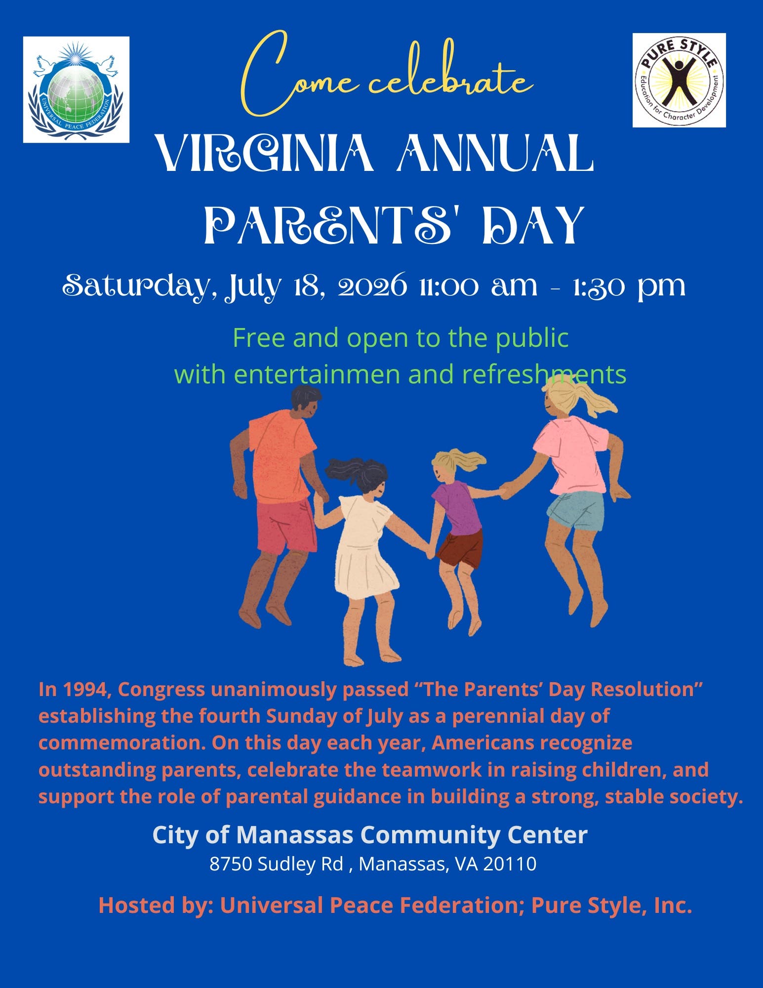 🌿 Celebrate Virginia Annual Parents' Day