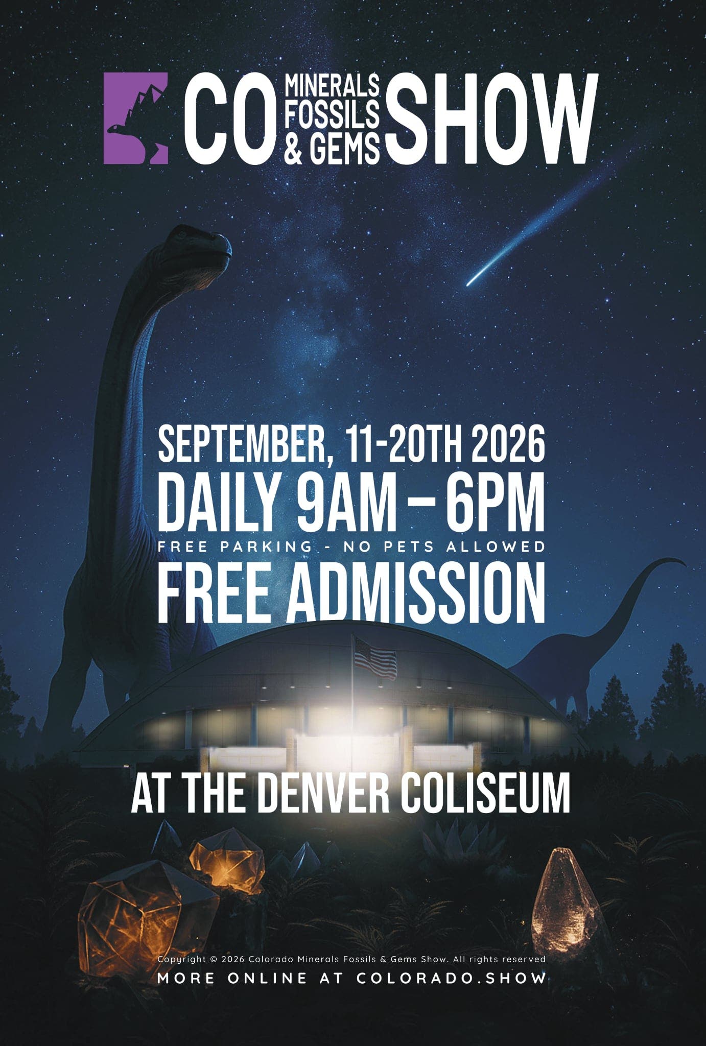 Denver Coliseum Colorado Minerals Fossils, Jewelry & Gems Show 2026