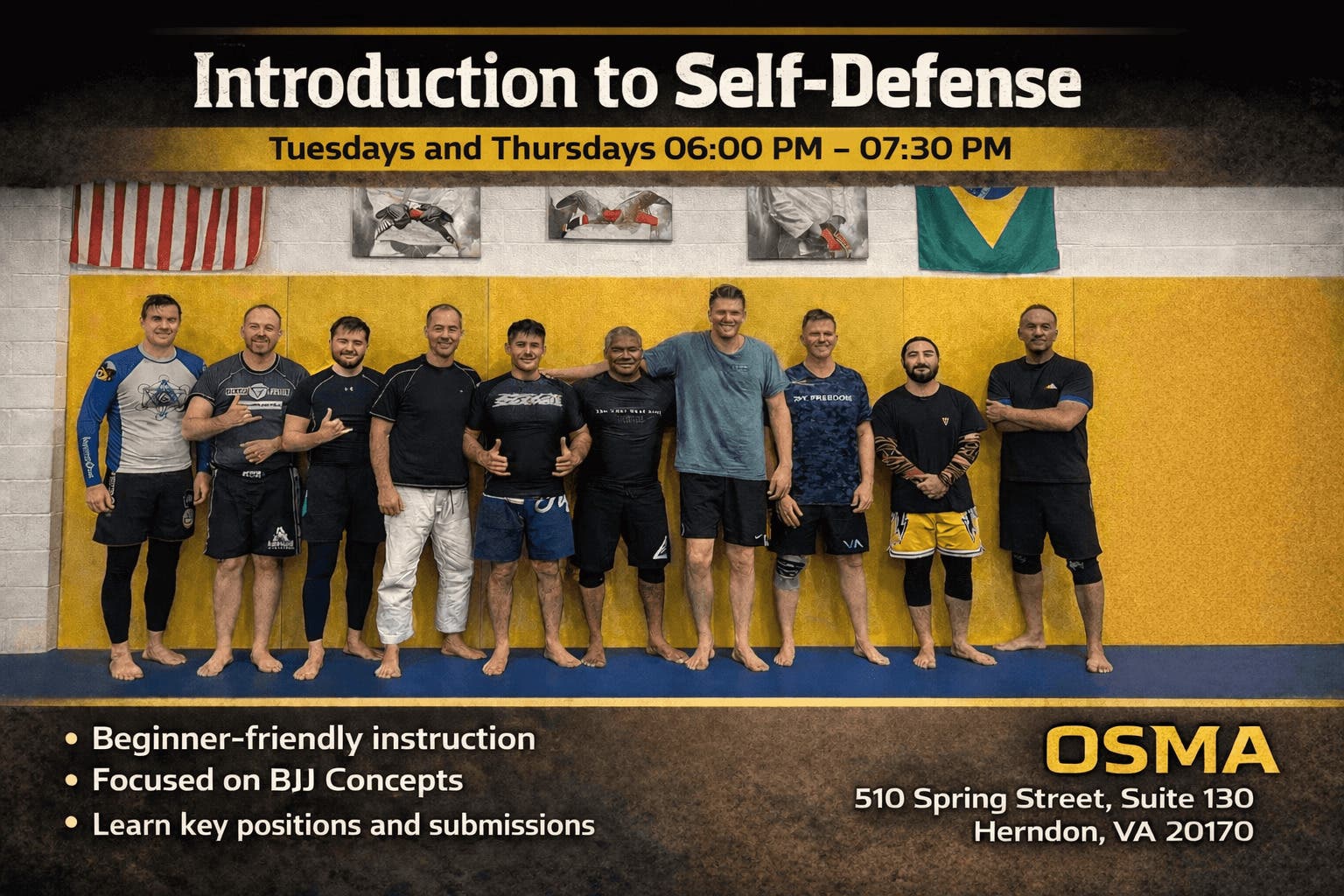 Introduction to Self-Defense Course on April 02nd, 2026 at OSMA in Herndon, VA 🥋