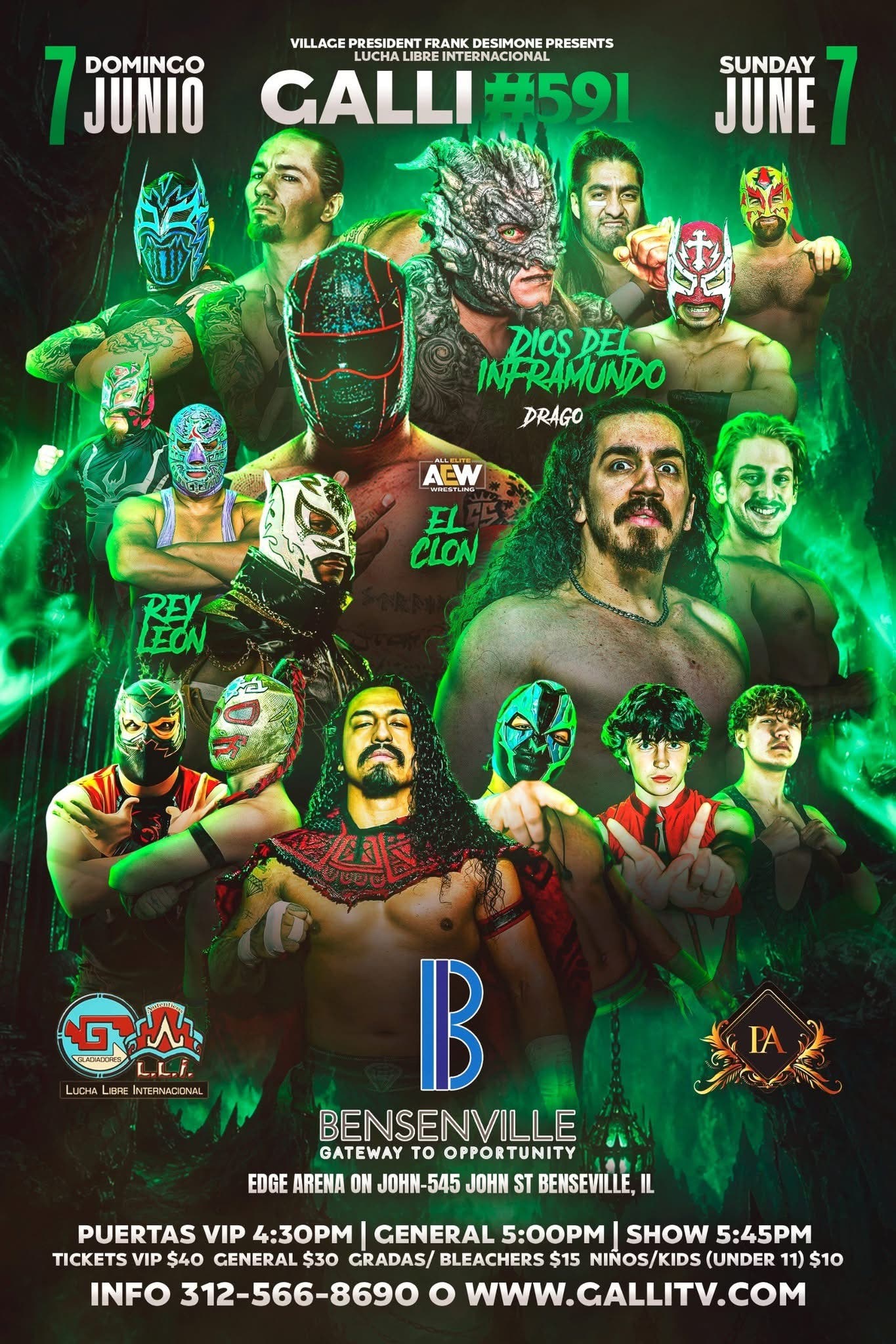 Galli #591, Live Professional Wrestling presented by Village of Bensenville & Galli Lucha Libre