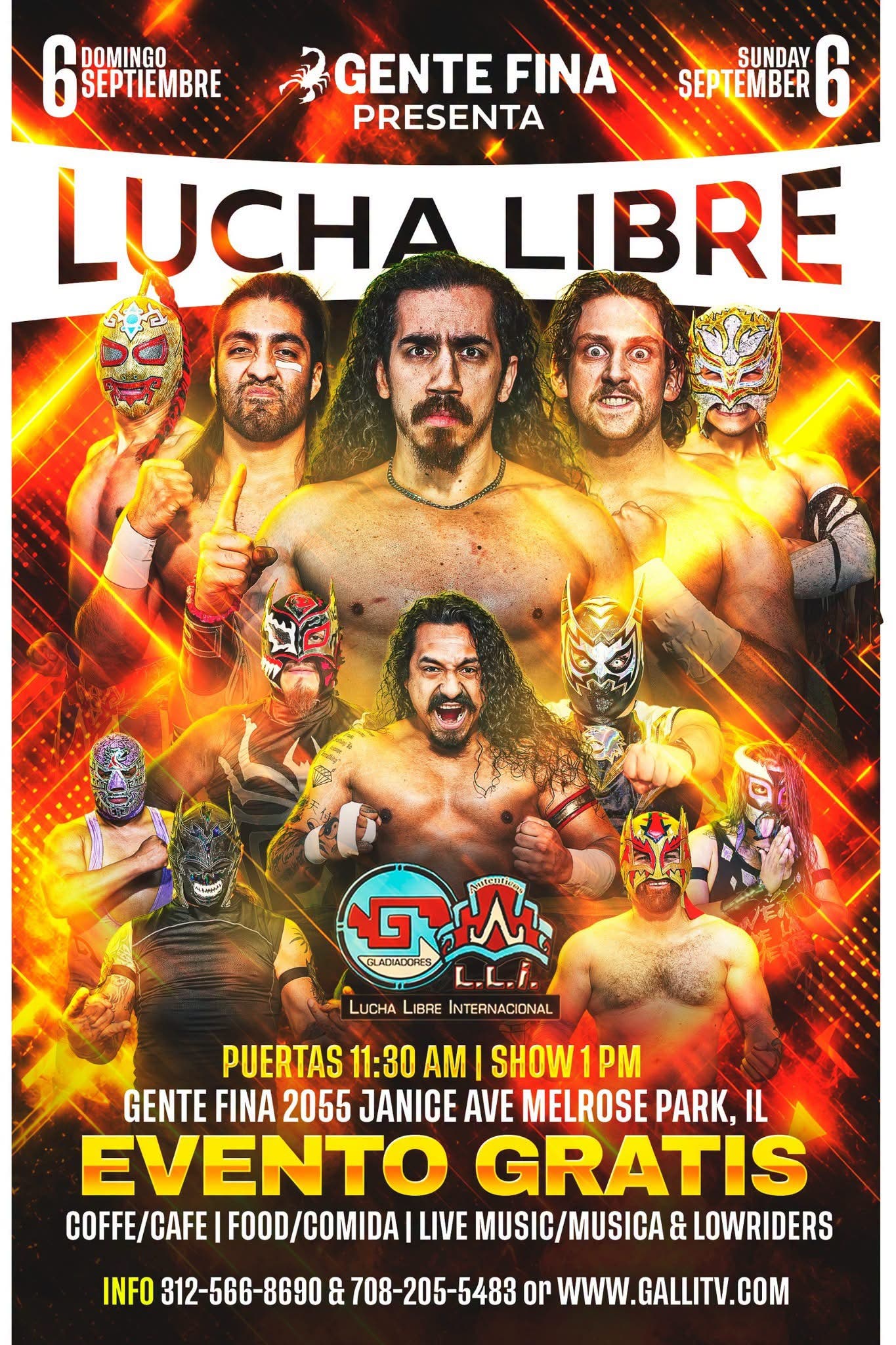 Free Community Event: Gente Fina presenta Galli Lucha Libre, Melrose Park, IL