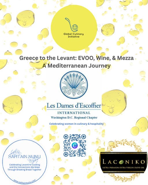 From Greece to the Levant: An Afternoon of EVOO, Wine, & Mezza