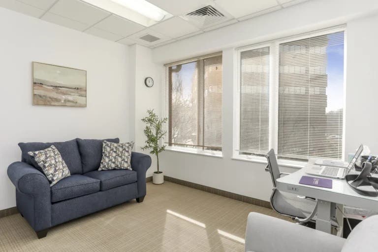Clinical consultation room at an addiction treatment facility in Fairfax Virginia