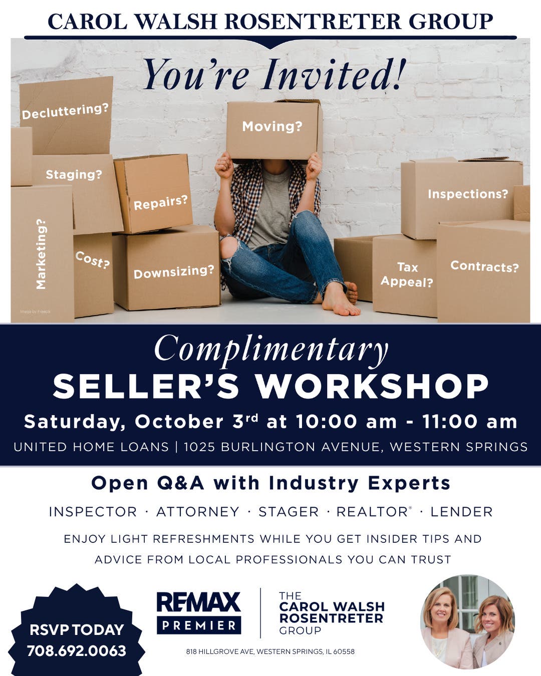Complimentary Seller's Workshop with CWR Group