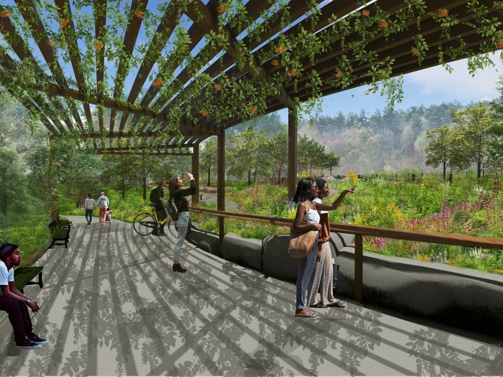 The project will restore historic landscapes and add nature play areas, pollinator gardens and new amenities in Prospect Park’s northeast corner.