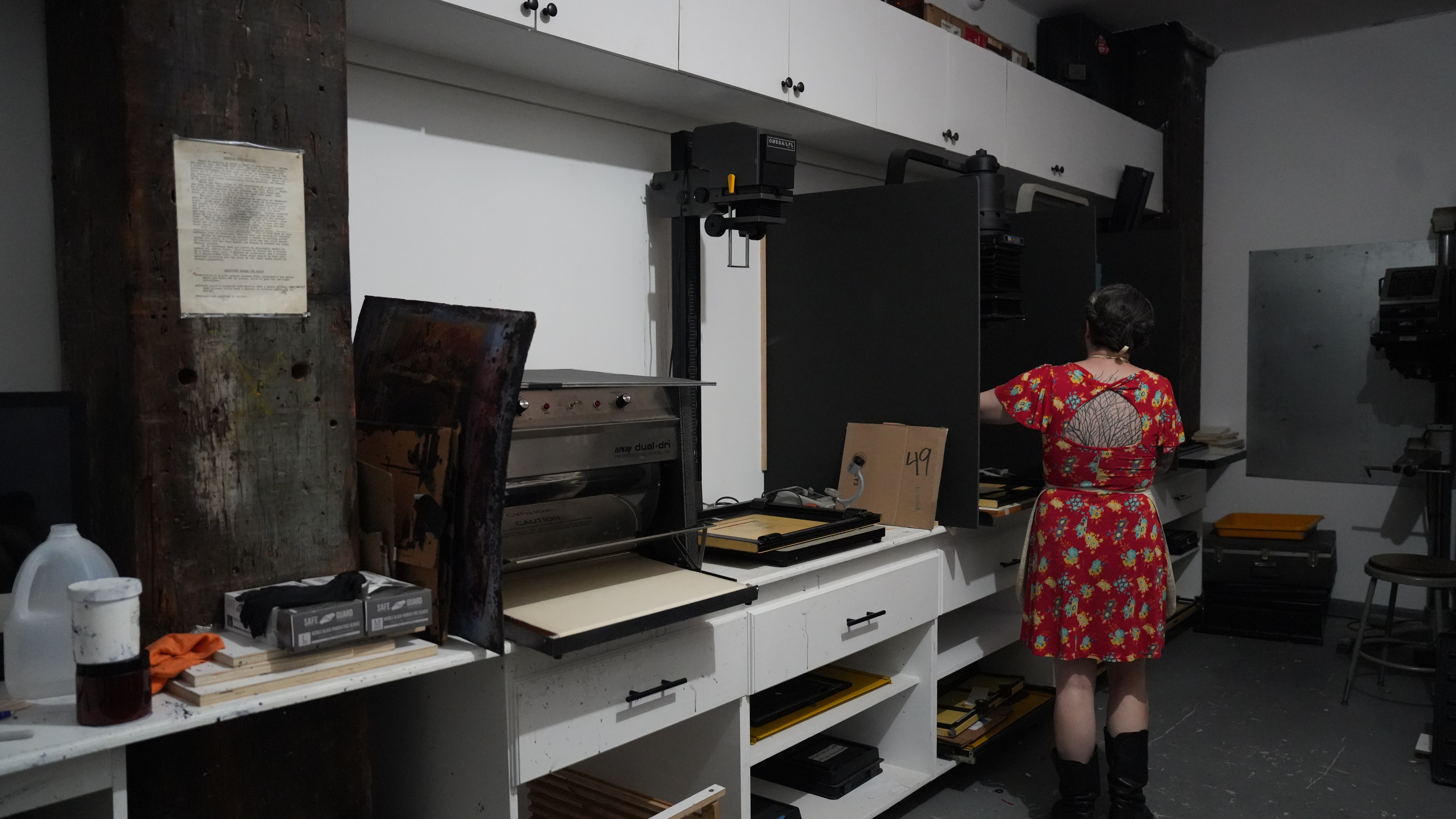 2. Bushwick Community Darkroom founder Lucia Rollow works inside the darkroom at the Brooklyn photography space she launched in 2011 and now hopes to preserve through a community-led rescue effort.