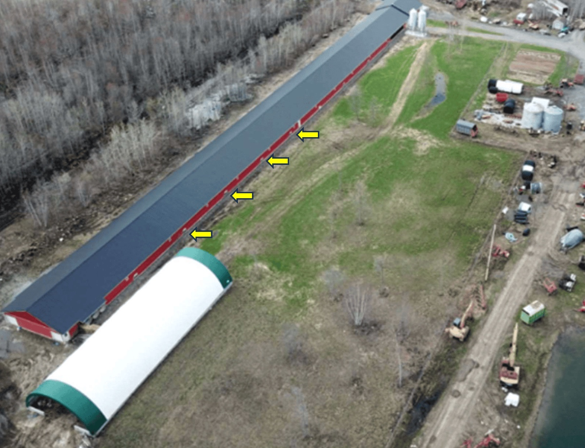 Drone footage captured in April 2026 at a Pete & Gerry’s supplier farm, according to the complaint, shows the facility during a five-hour surveillance period when hens allegedly should have had outdoor access.
