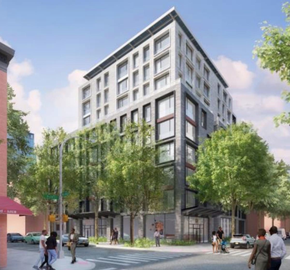 The proposed development at 153 Nevins St., between Bergen and Dean streets in Boerum Hill, would replace a vacant, approximately 11,500-square-foot site with a 10-story building.