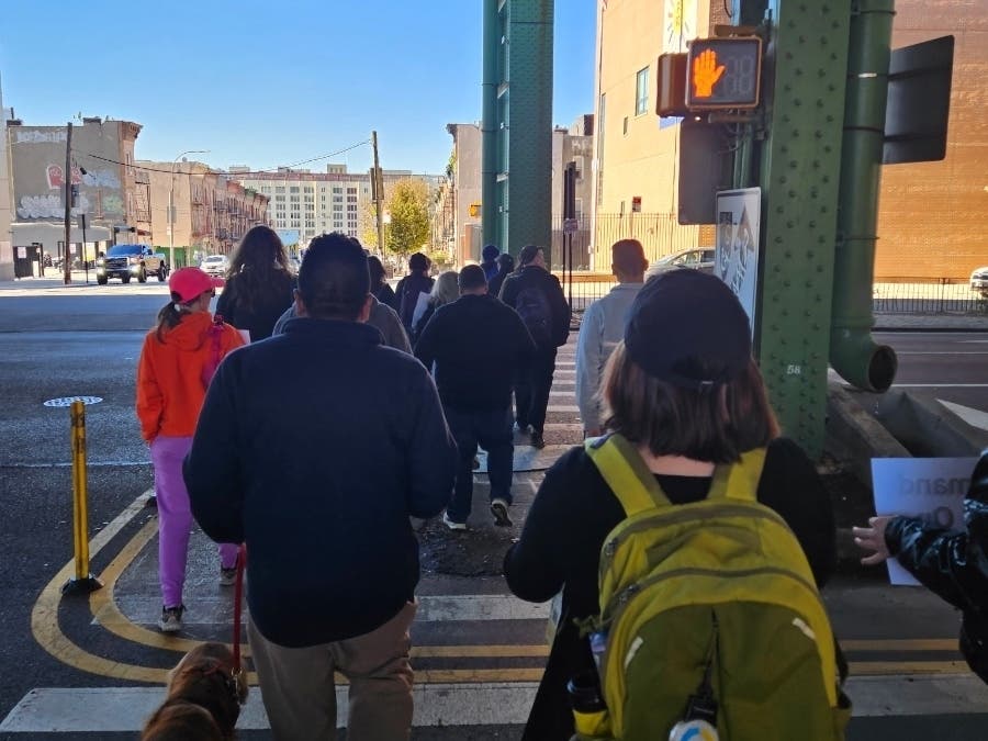 Sunset Park residents and elected officials marched along Third Avenue on Oct. 18, calling for safety improvements following a series of deadly crashes.