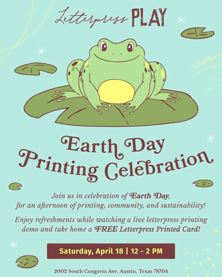 Earth Day Printing Celebration