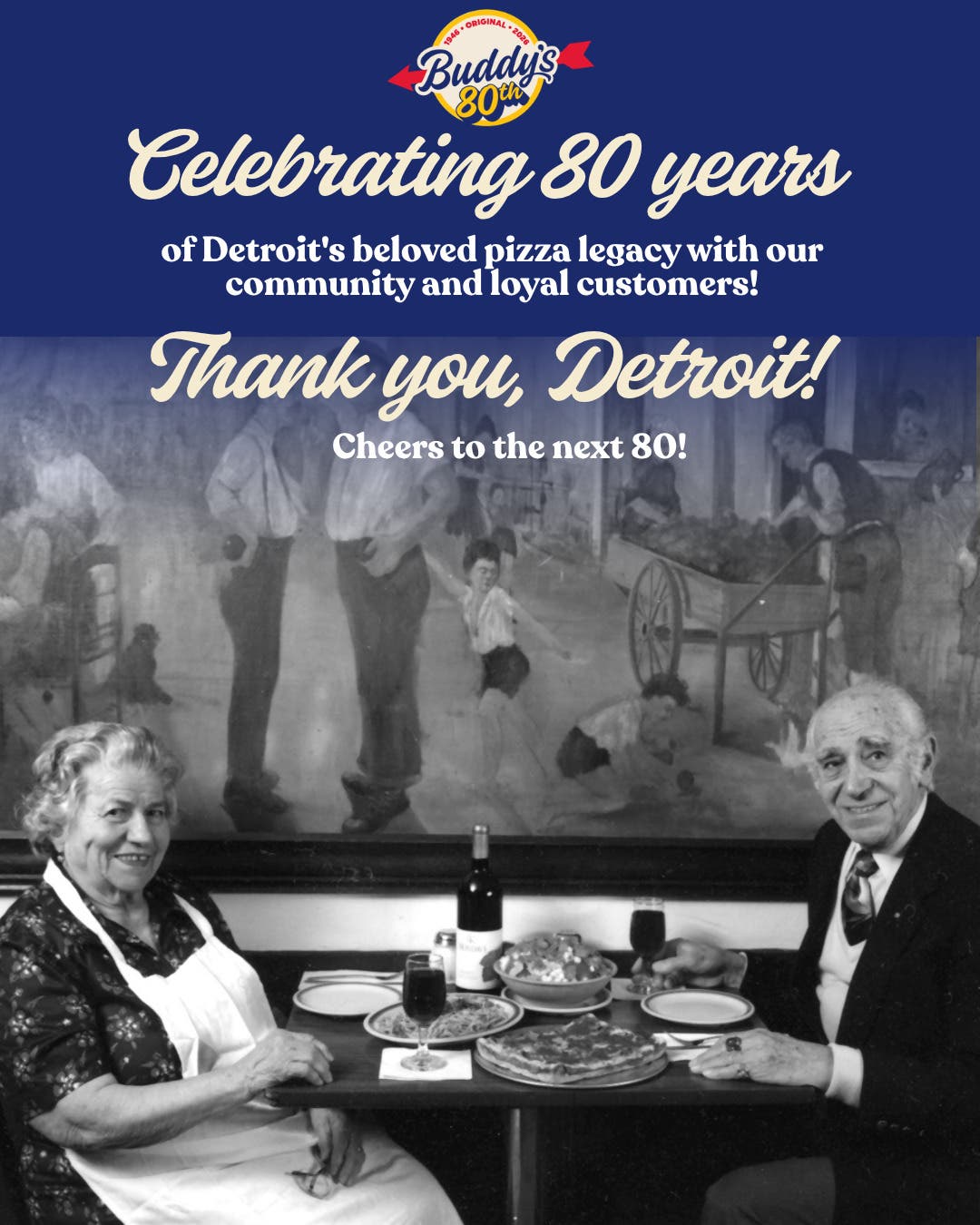 Born IN Detroit and Buddy's Pizza celebrate 80 Years of Detroit Style Pizza!