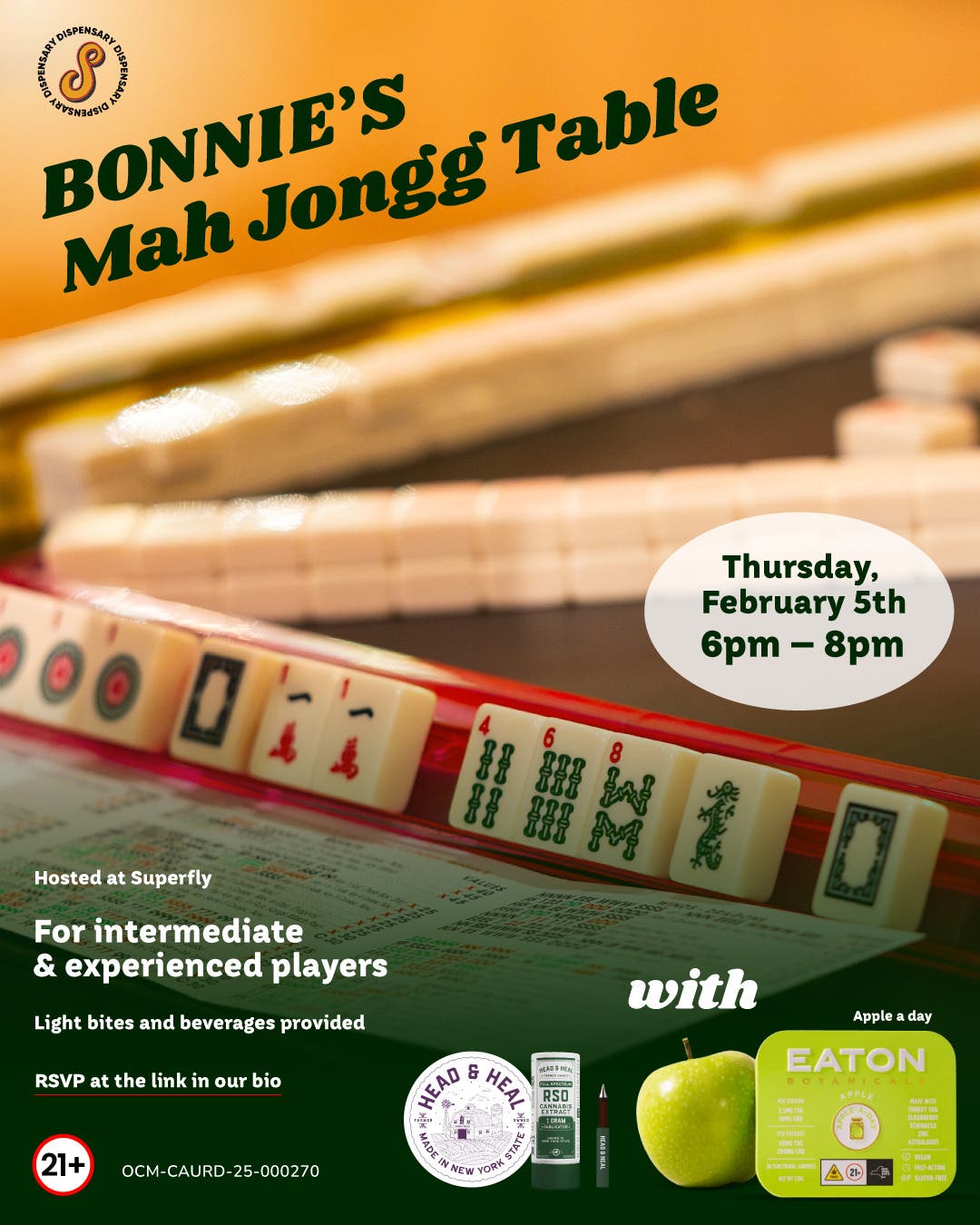 Bonnie’s Mah Jongg Table at Superfly Dispensary