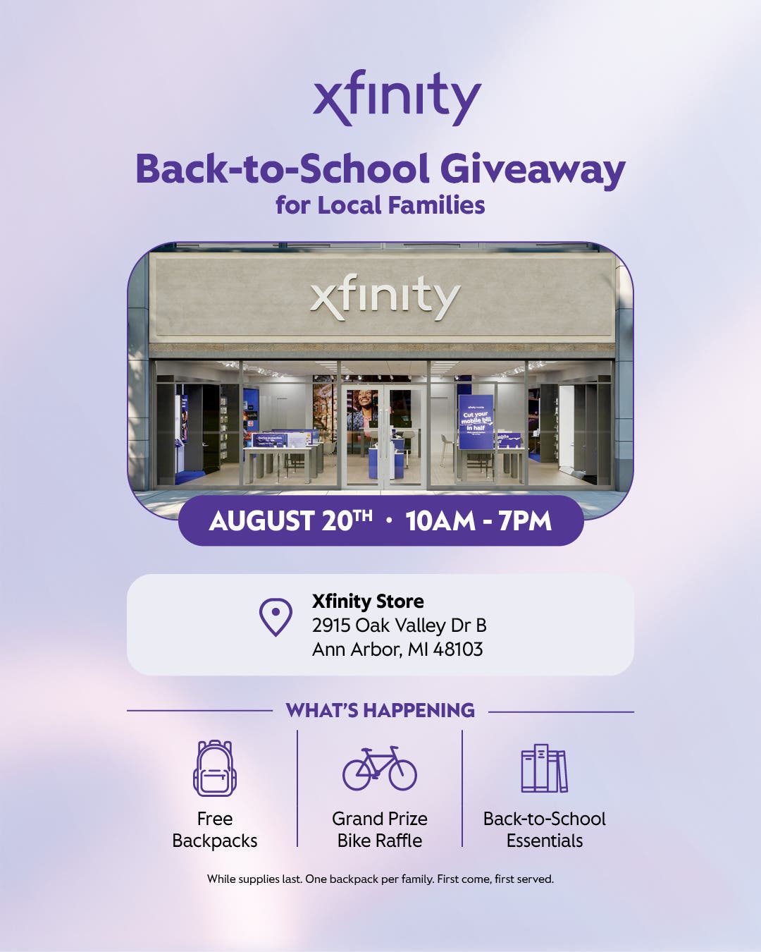 Back-to-School Giveaway for Local Families