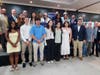 Members of the Rotary Club of Stamford join award recipients. 