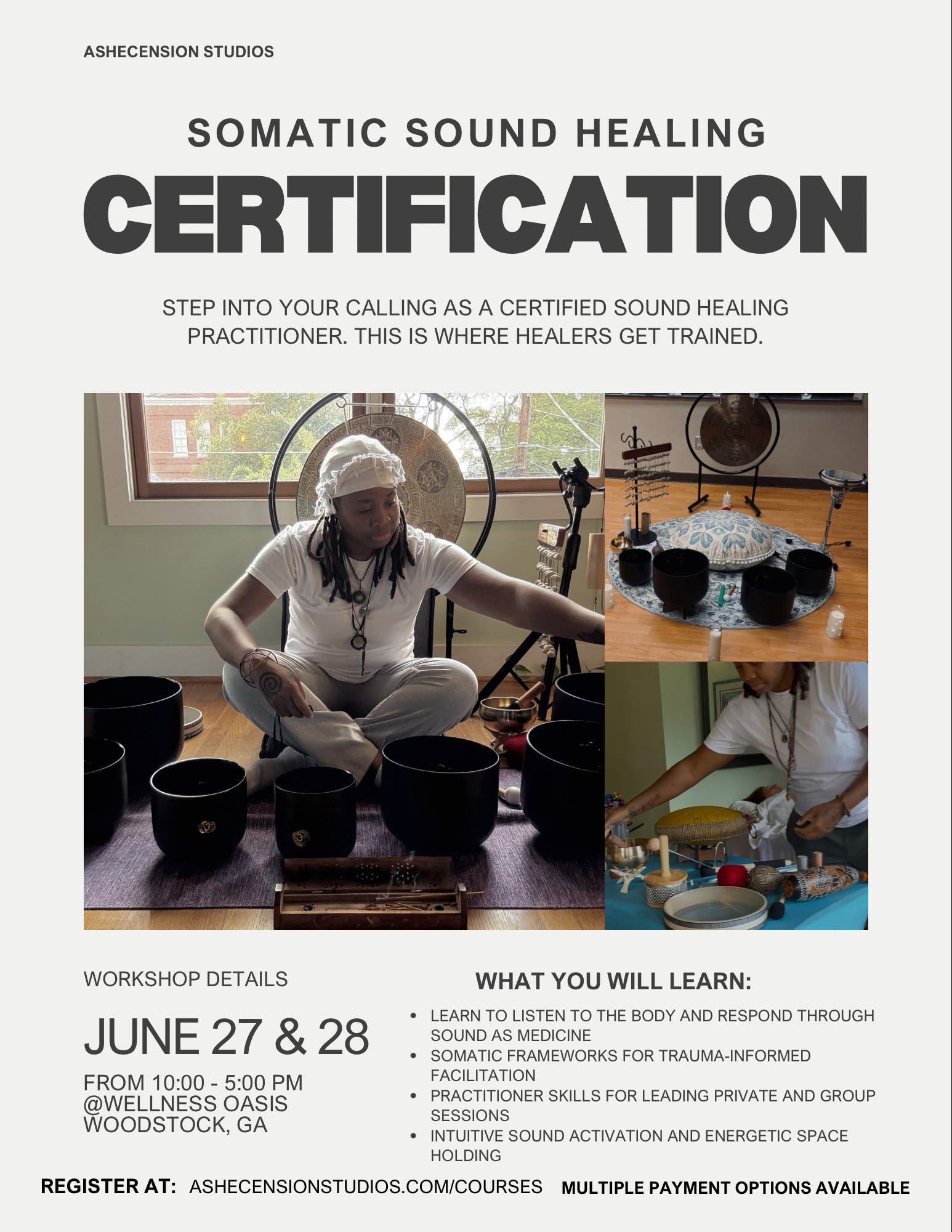 Somatic Sound Healing Certification