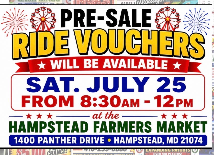 Hampstead Carnival $20 Pre-Sale Ride Voucher’s