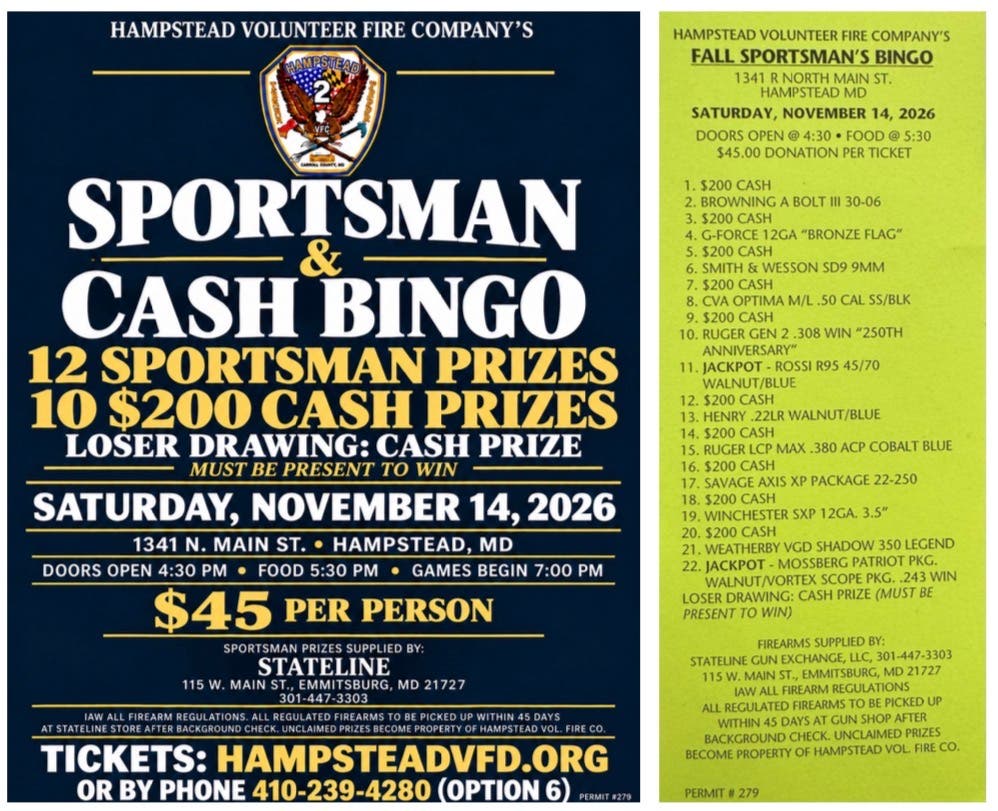 HVFC Sportsman & Ca$h Bingo