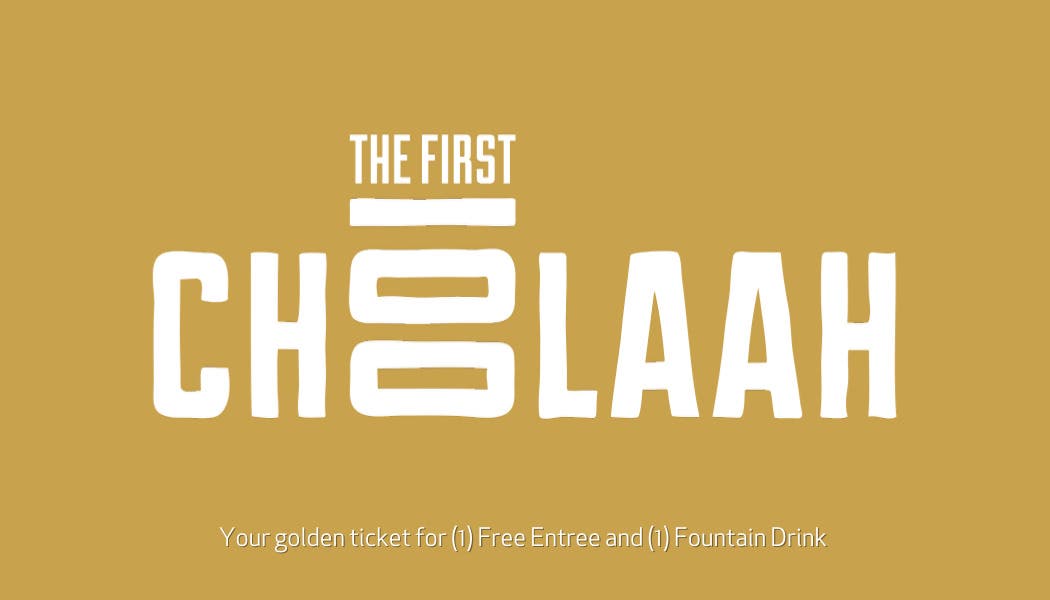 First100: 'Free Choolaah for a Year' Giveaway