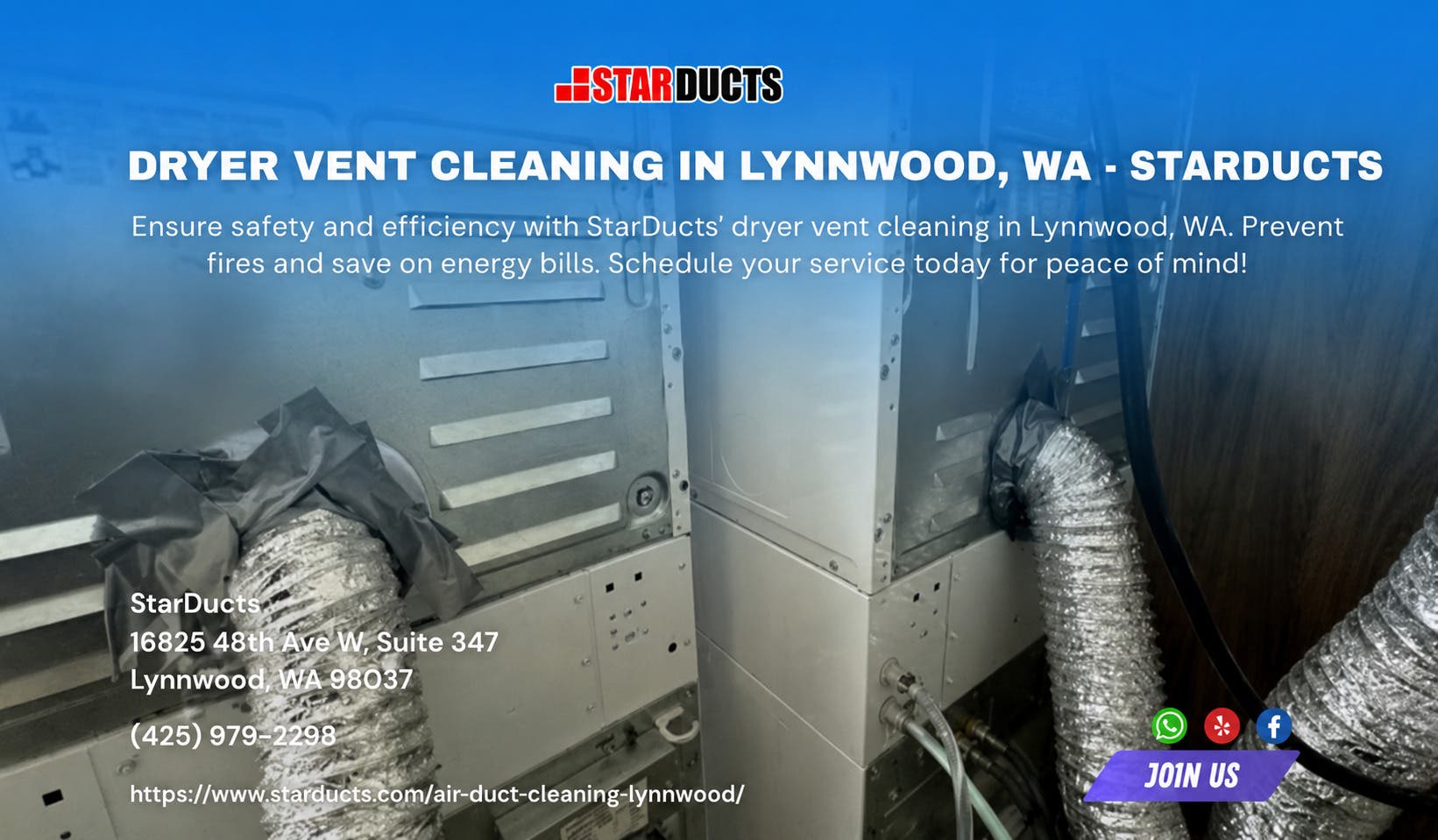 Dryer Vent Cleaning in Lynnwood - StarDucts