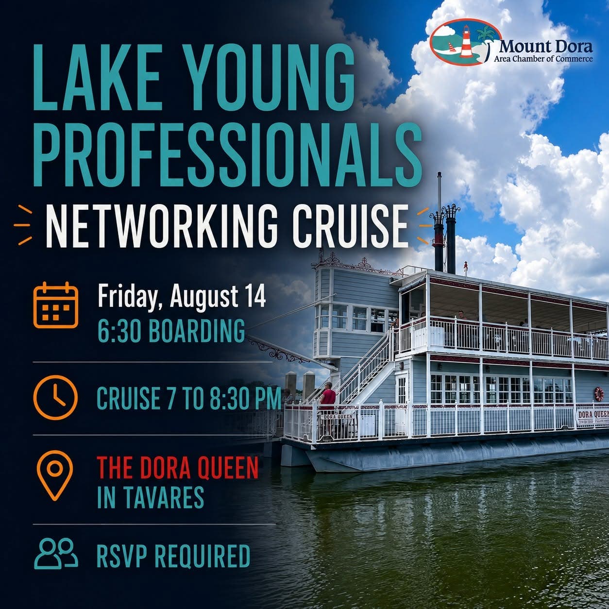 Lake Young Professionals Networking Cruise on the Dora Queen