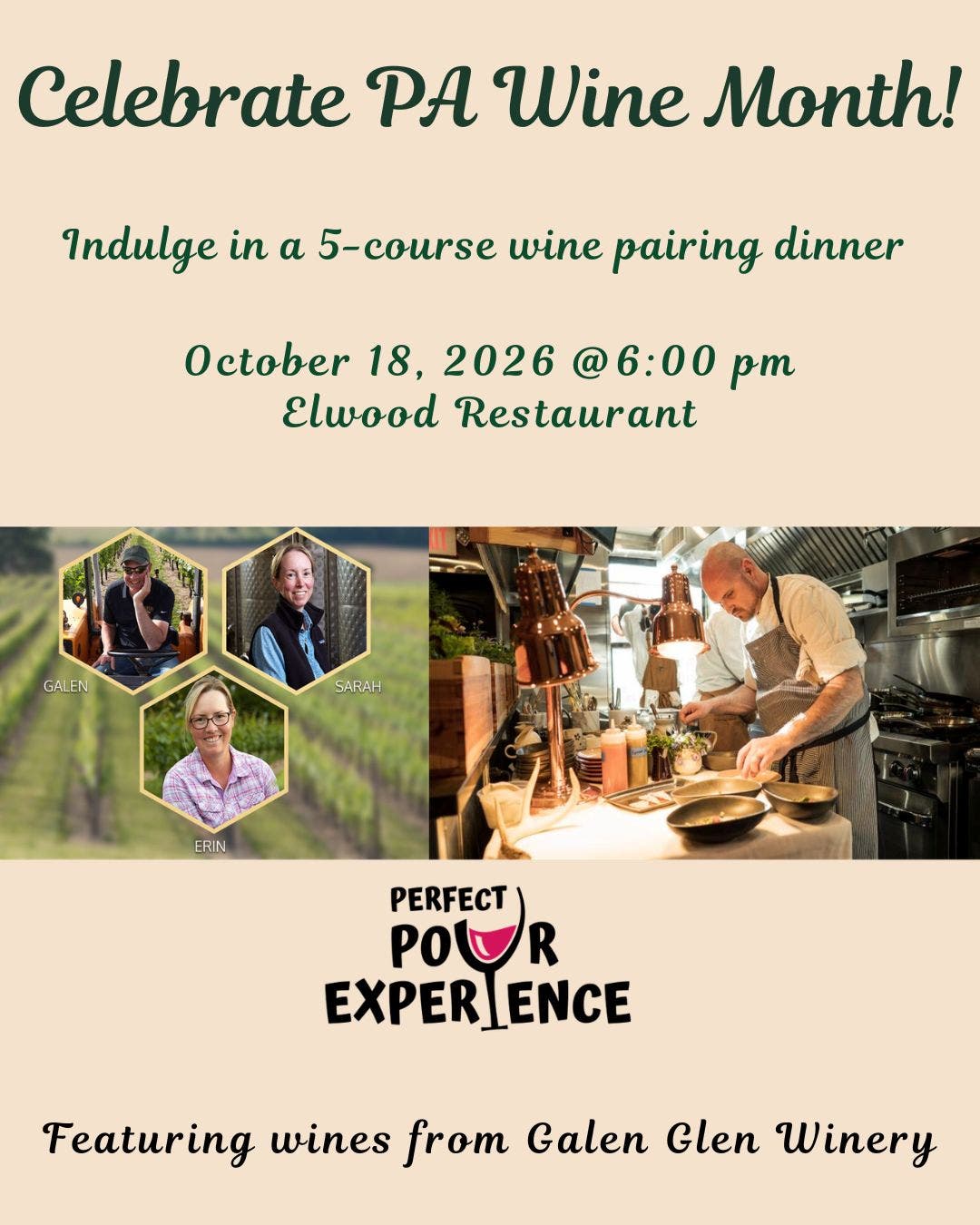 Celebrate PA Wine Month: Galen Glen-Elwood Dinner