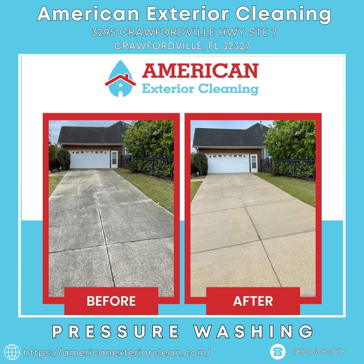 Pressure Washing in Crawfordville - American Exterior Cleaning