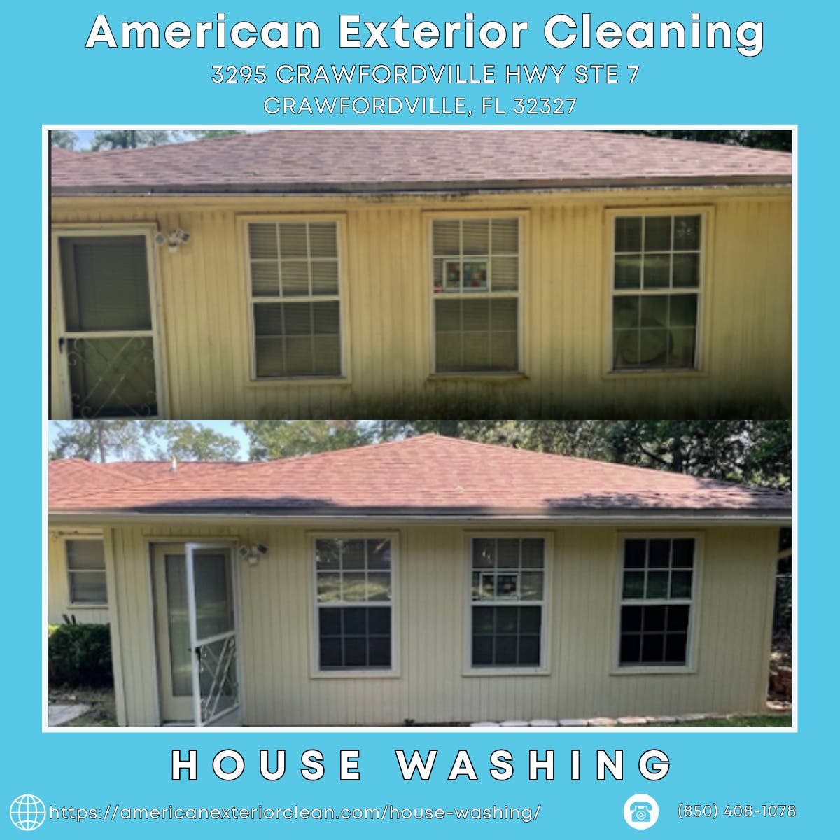 House Washing in Crawfordville - American Exterior Cleaning