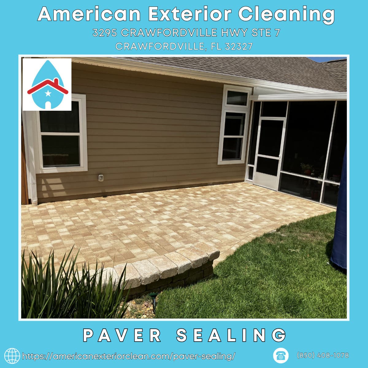 Paver Sealing in Crawfordville - American Exterior Cleaning