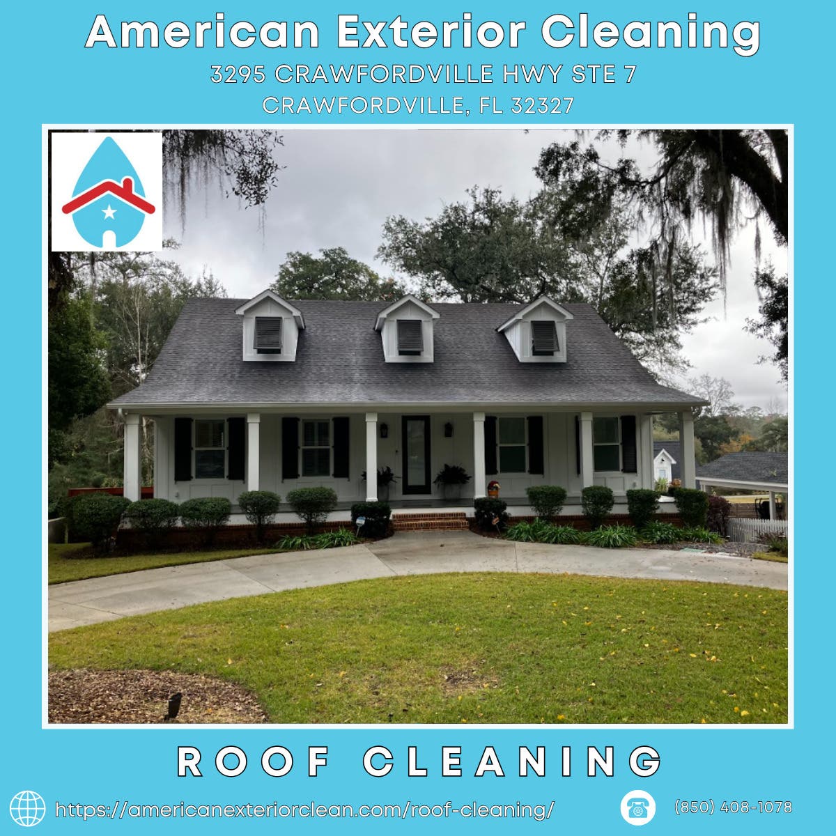 Roof Cleaning in Crawfordville - American Exterior Cleaning