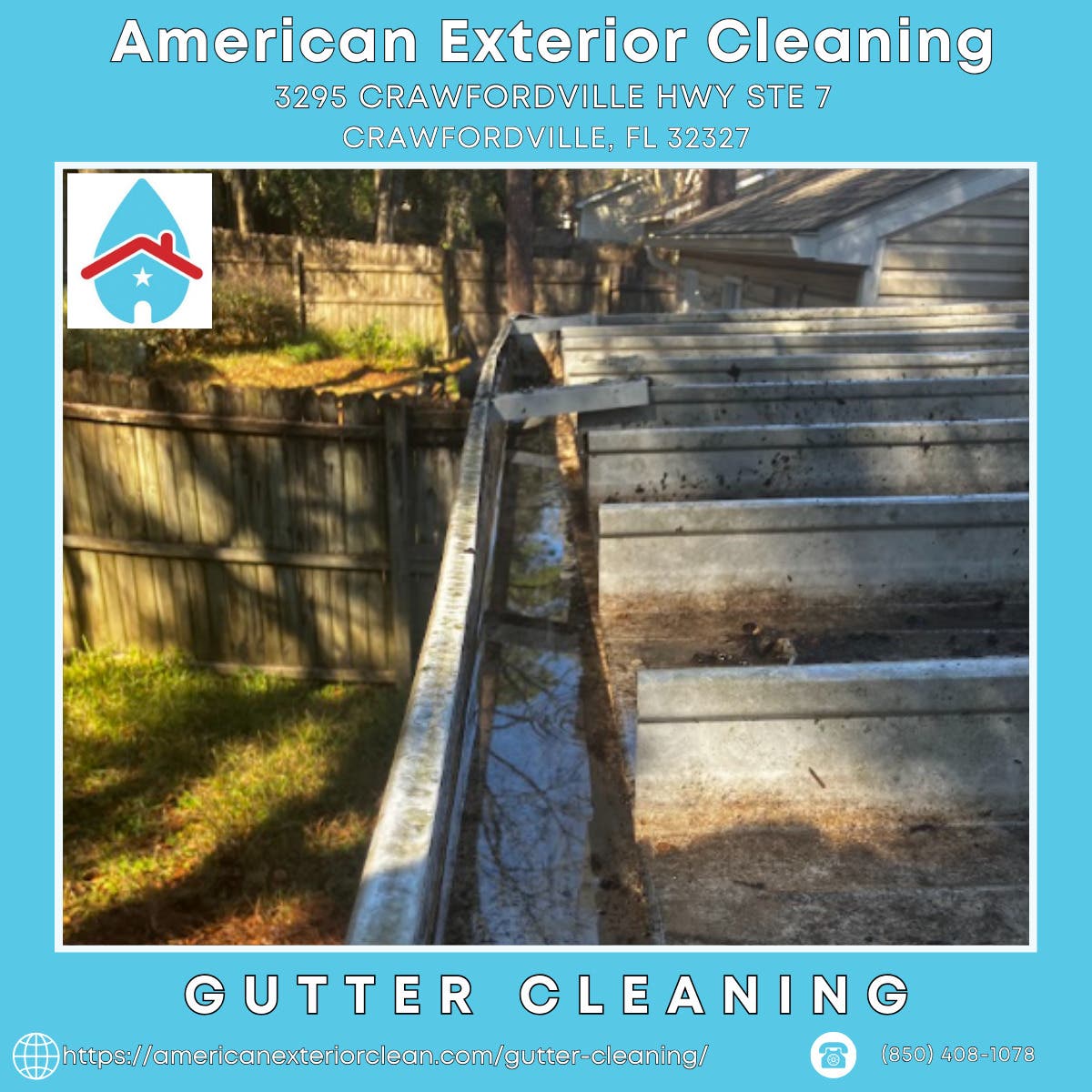 Gutter Cleaning in Crawfordville - American Exterior Cleaning