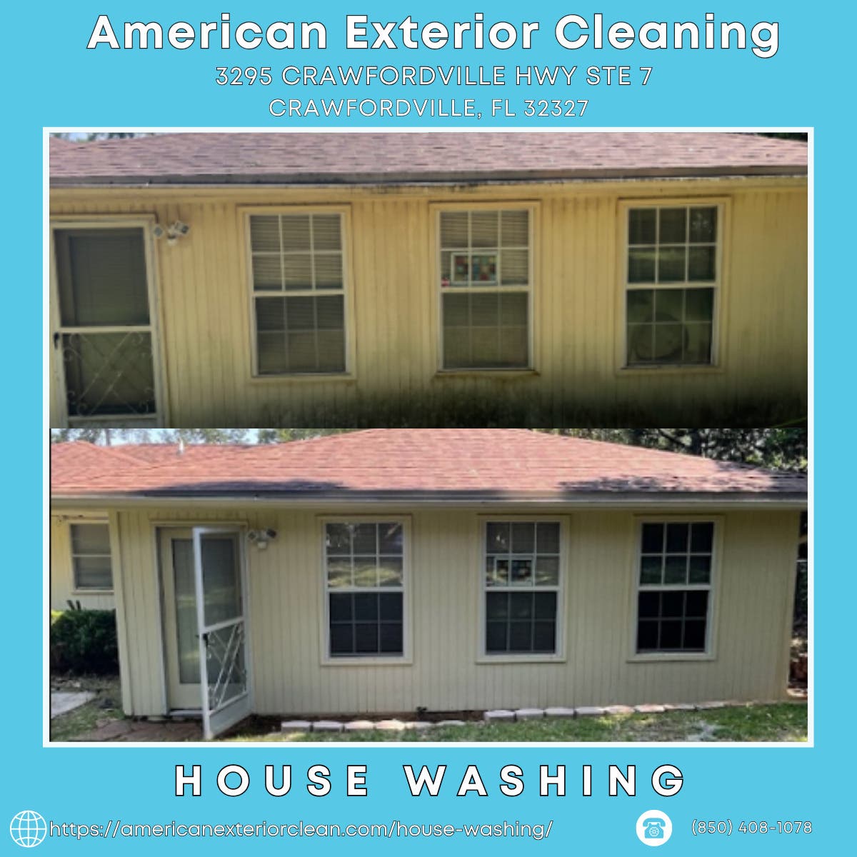 House Washing in Crawfordville - American Exterior Cleaning