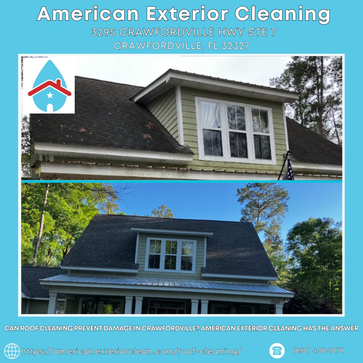 Can Roof Cleaning Prevent Damage in Crawfordville? American Exterior Cleaning Has the Answer
