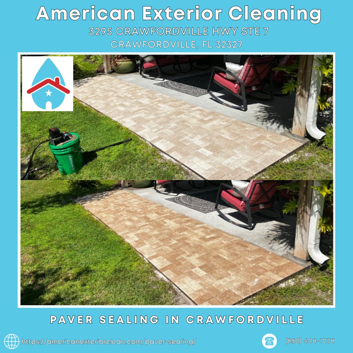 Paver Sealing in Crawfordville - American Exterior Cleaning