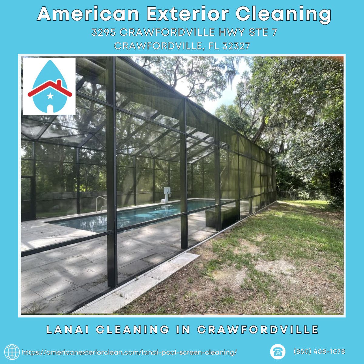 Lanai Cleaning in Crawfordville - American Exterior Cleaning