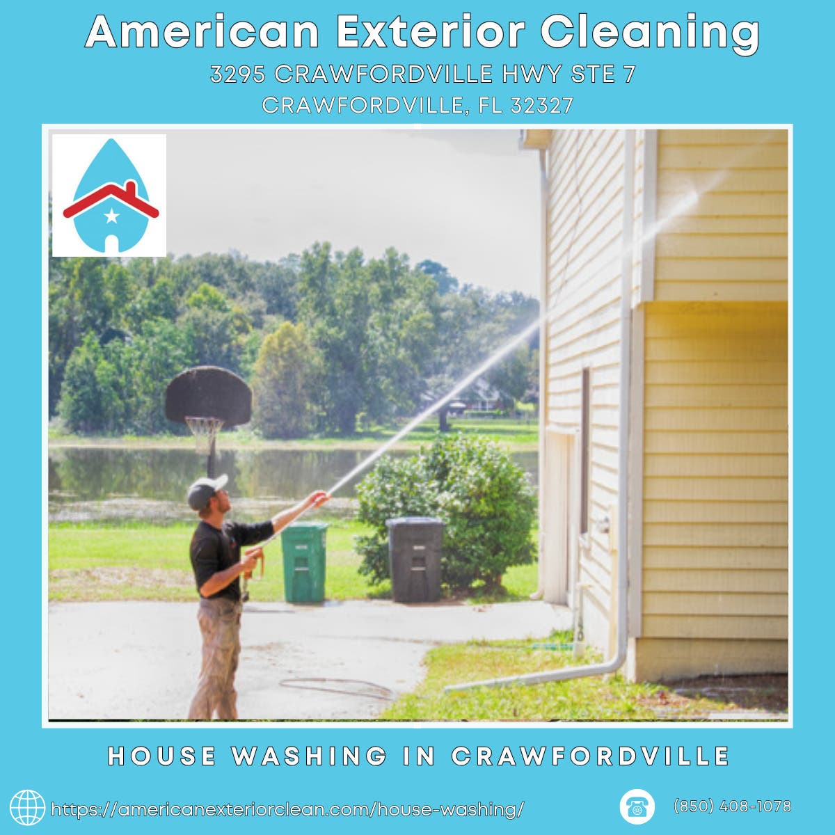 House Washing in Crawfordville - American Exterior Cleaning