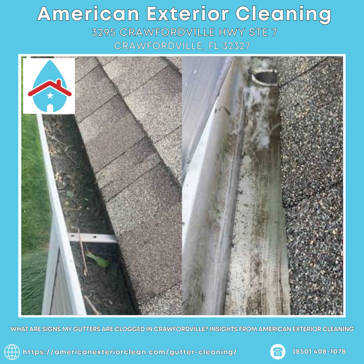 What Are Signs My Gutters Are Clogged in Crawfordville? Insights From American Exterior Cleaning