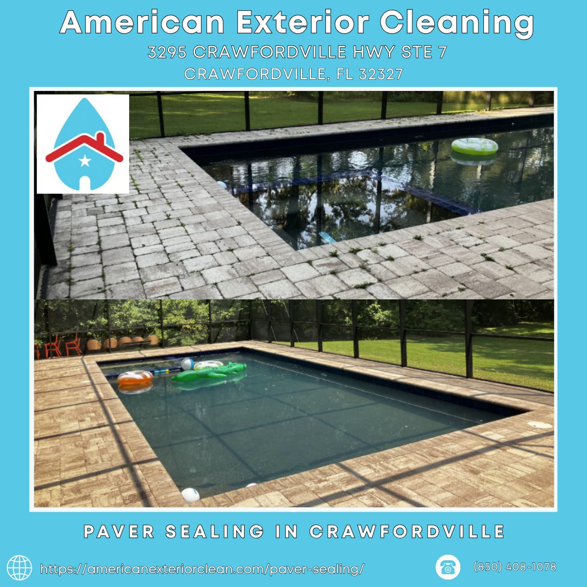 Paver Sealing in Crawfordville - American Exterior Cleaning