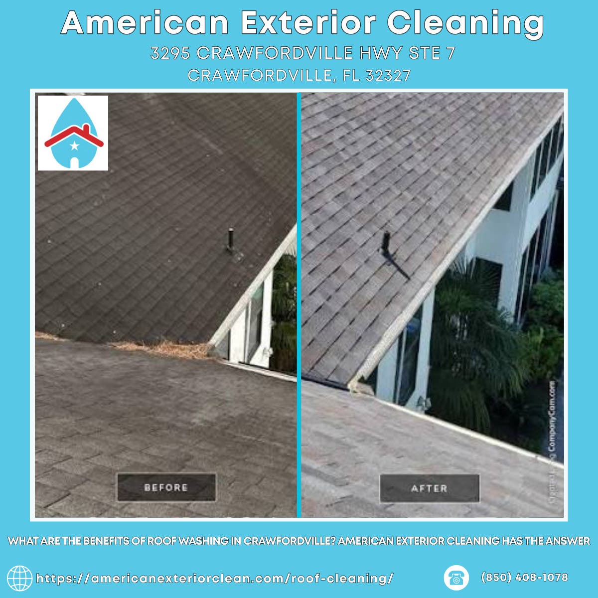 What Are the Benefits of Roof Washing in Crawfordville? American Exterior Cleaning Has the Answer