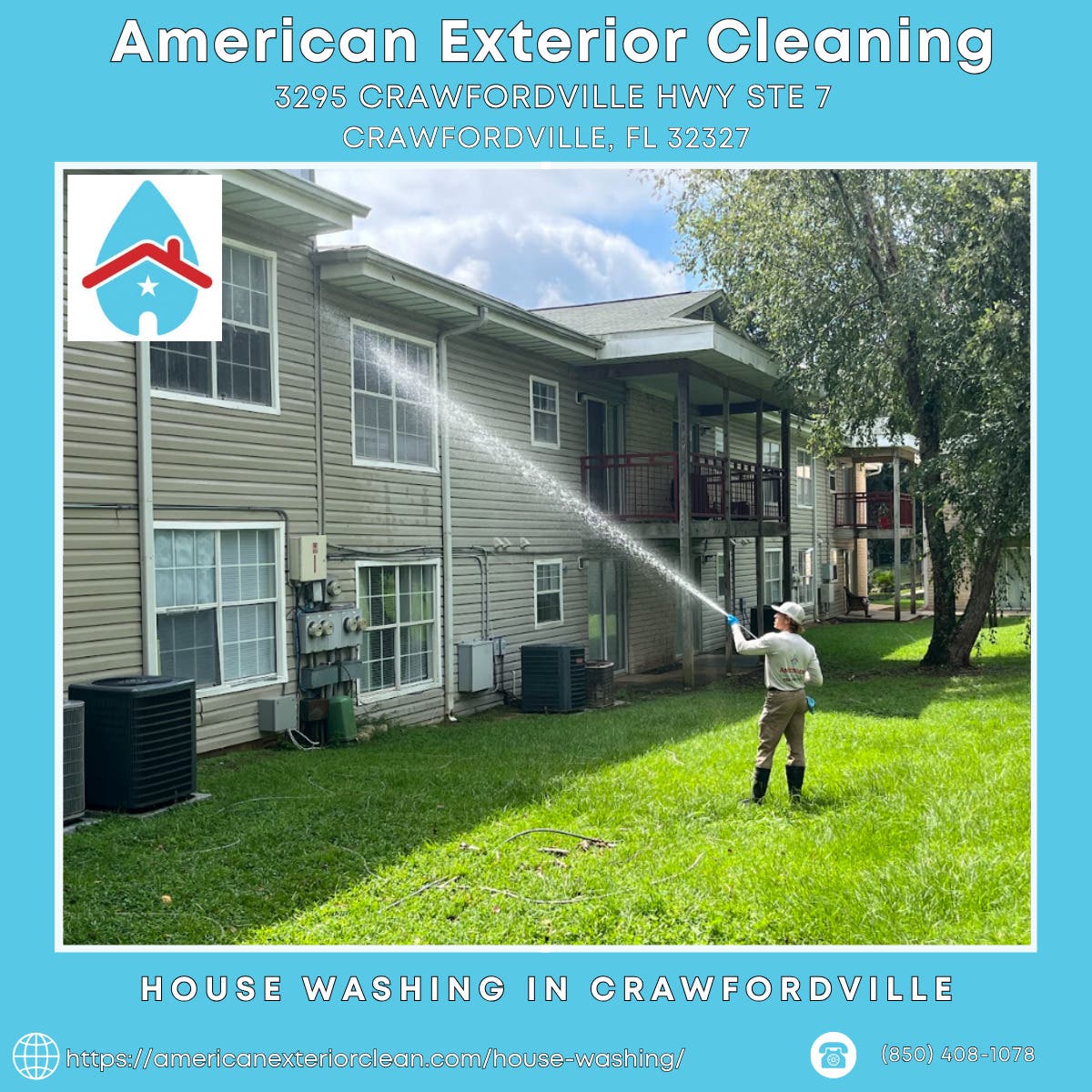 House Washing in Crawfordville - American Exterior Cleaning