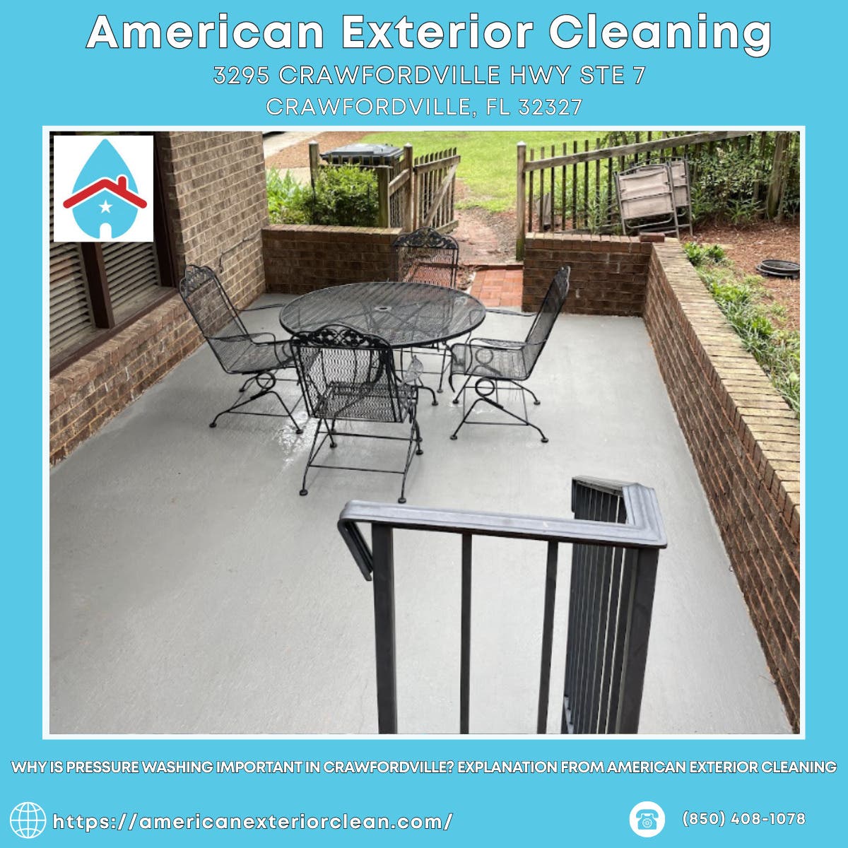 Why Is Pressure Washing Important in Crawfordville? Explanation From American Exterior Cleaning