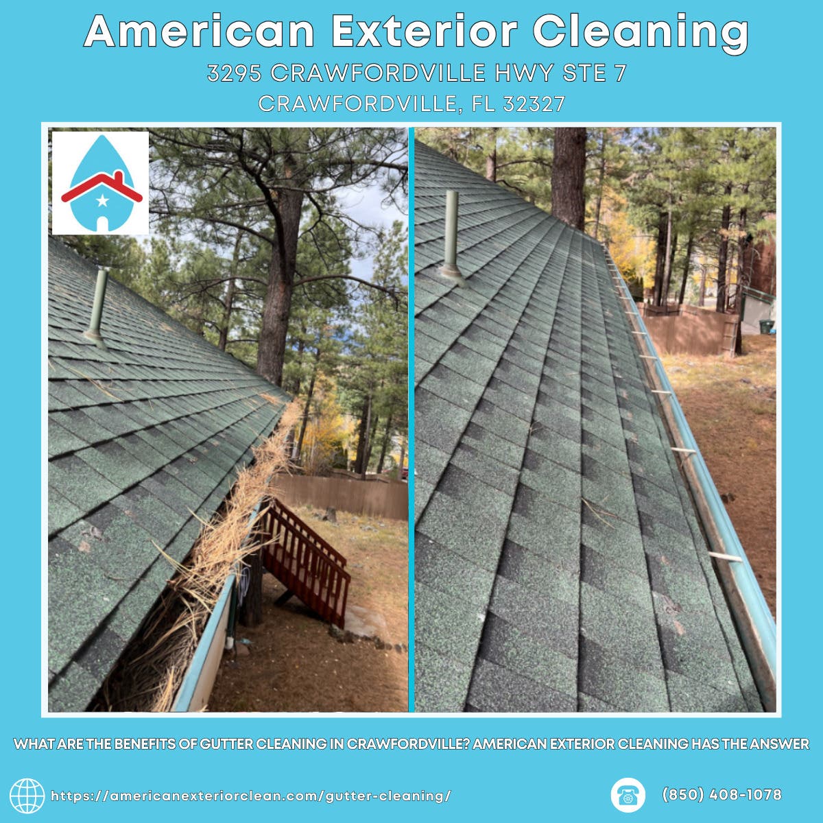 What Are the Benefits of Gutter Cleaning in Crawfordville? American Exterior Cleaning Has the Answer