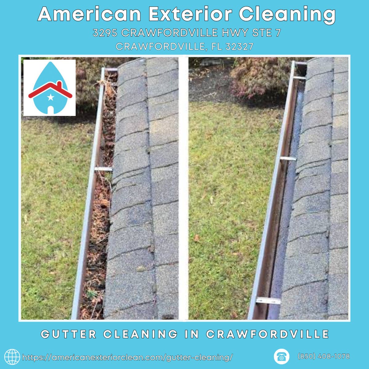 Gutter Cleaning  in Crawfordville - American Exterior Cleaning