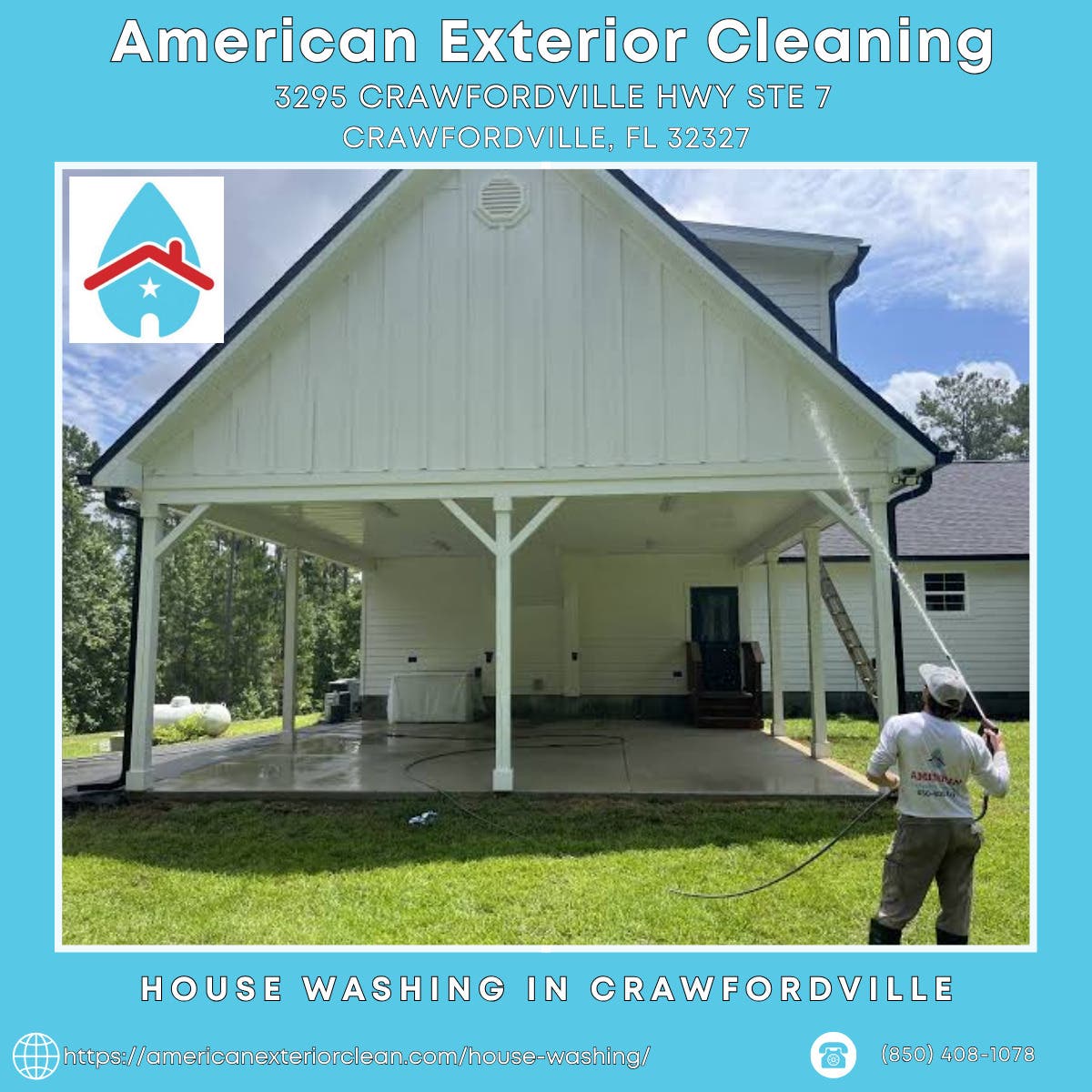 House Washing in Crawfordville - American Exterior Cleaning