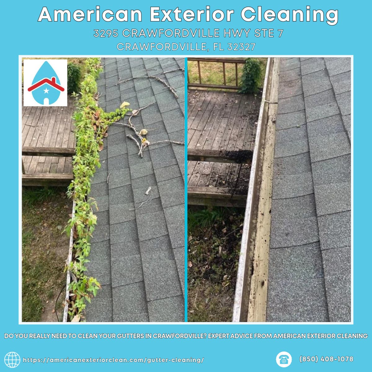 Do You Really Need to Clean Your Gutters in Crawfordville? Expert Advice From American Exterior Clea