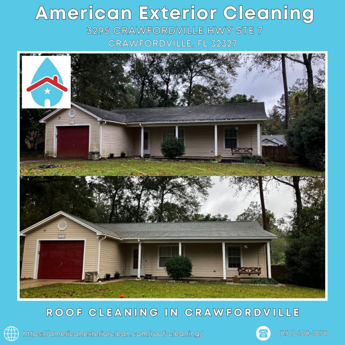 Roof Cleaning  in Crawfordville - American Exterior Cleaning