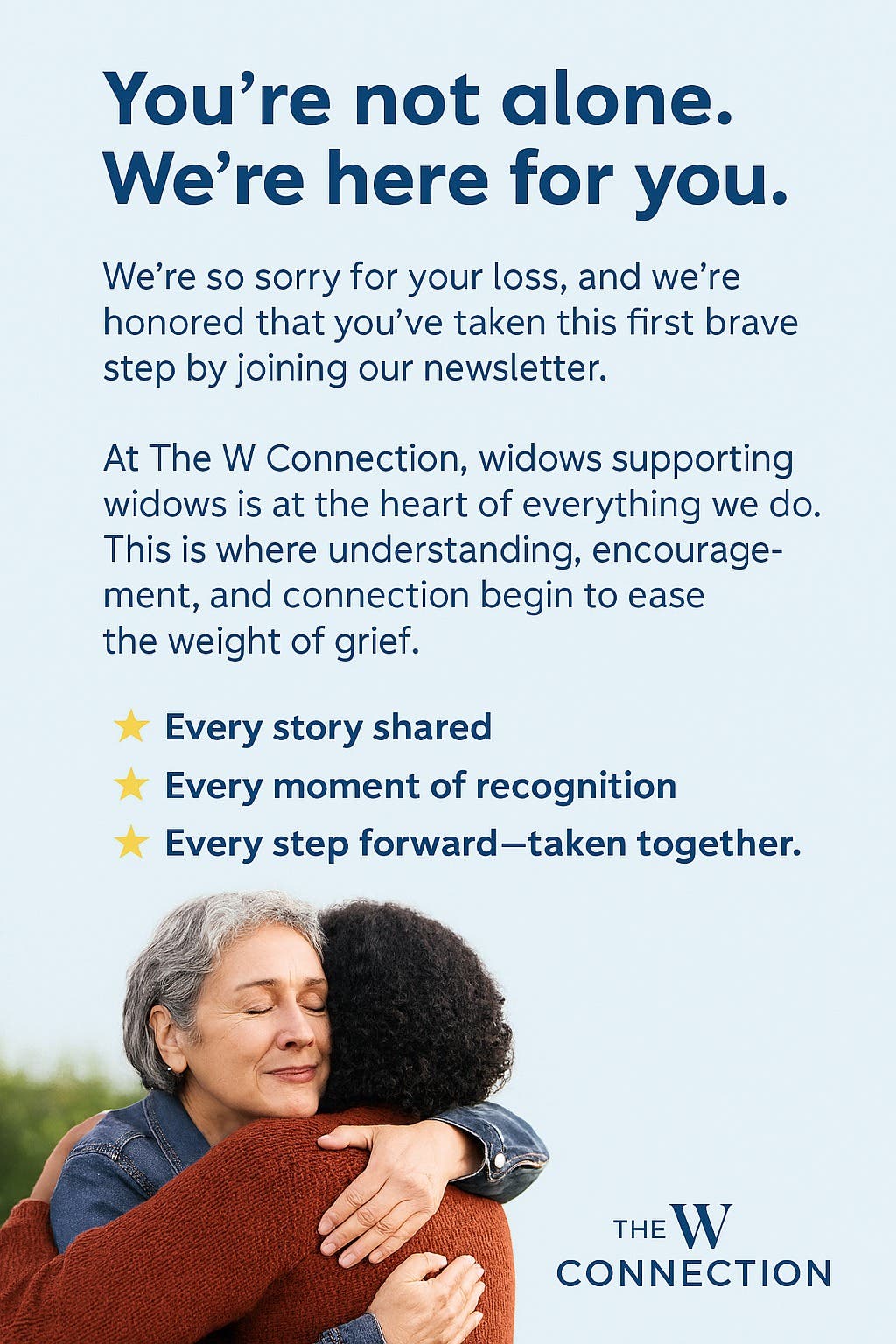 Feb 21 | THE W CONNECTION Widows Helping Widows Rebuild Their Lives ...