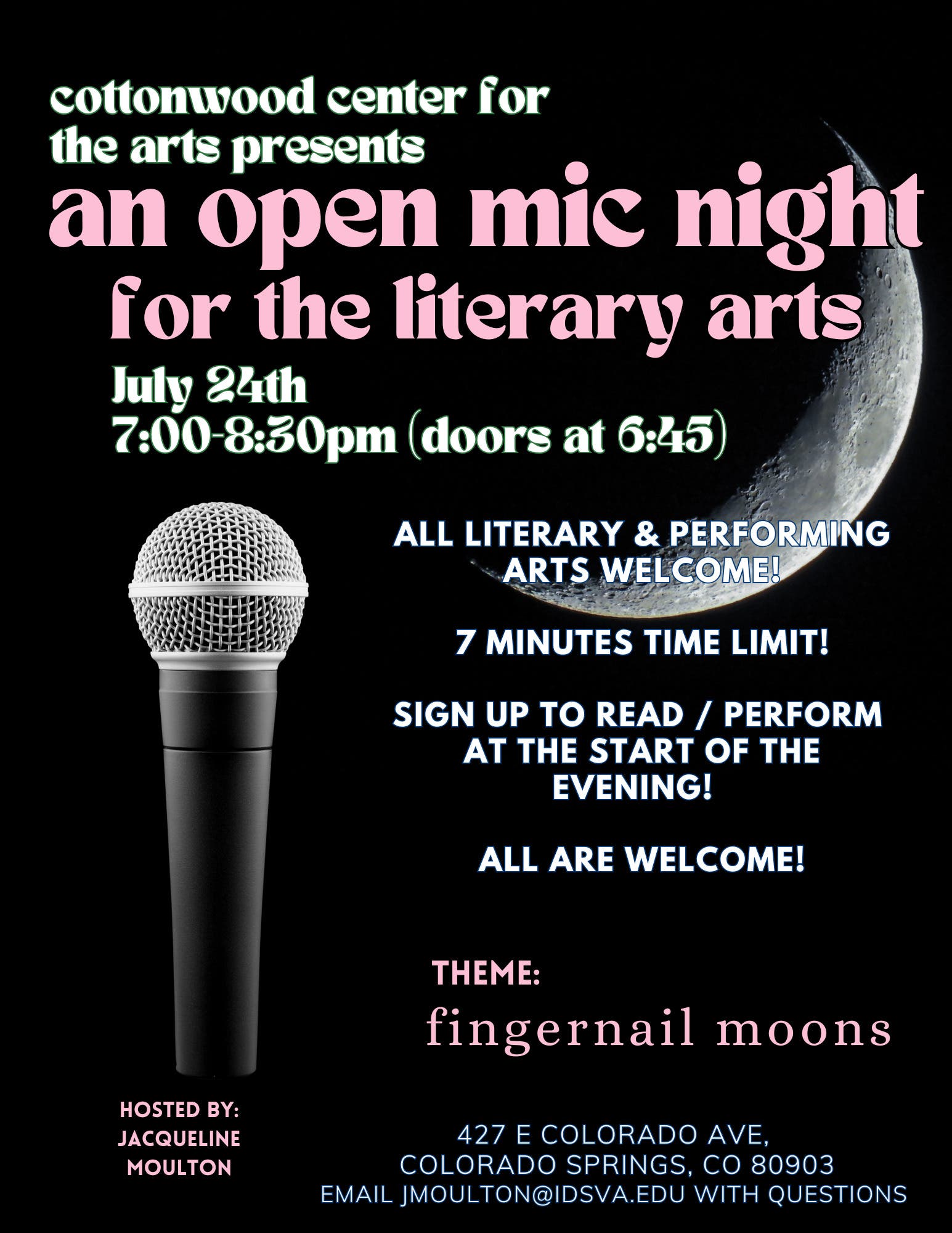 Open Mic Night for the Literary Arts