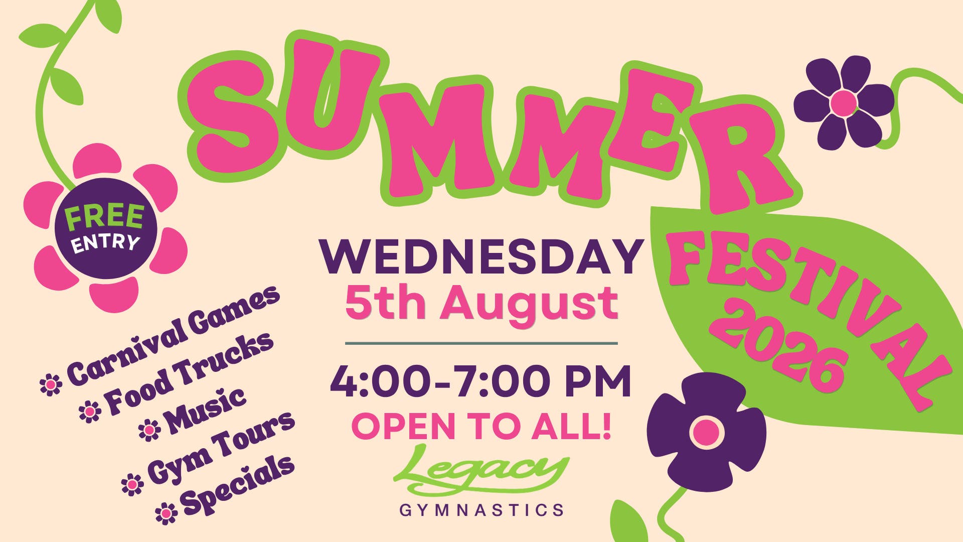 Legacy Gymnastics Summer Festival & Open House